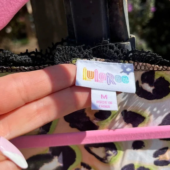 Leopard print long chiffon sheer kimono with black scalloped lace trim size M - Picture 3 of 7